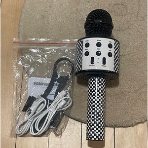 NWOT Urban Outfitters Checkered Karaoke Microphone
